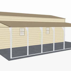 44x36 A-Frame Roof Step Down Barns view 4