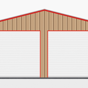 20x36 All Vertical Style Garage view 2