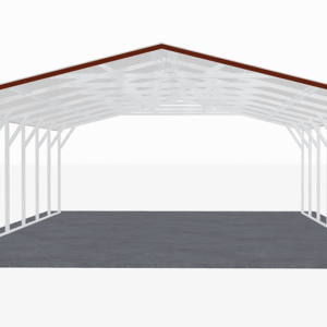 20x36 Vertical Roof Carport view 2