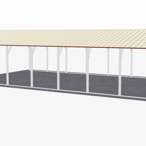 20x36 Vertical Roof Carport view 1
