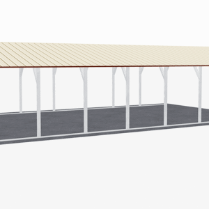 20x36 Vertical Roof Carport view 4