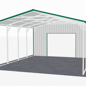 20x36 Vertical Roof Utility Carport view 2