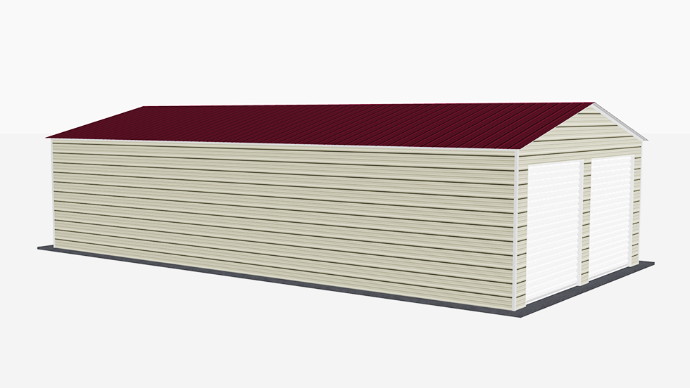 Protect your cars, boats, trucks, & other vehicles from harsh weather with this 20 feet wide double car enclosed steel garage suitable for 2 cars.