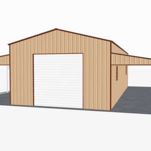 44x41 Vertical Roof Step Down Barns view 2