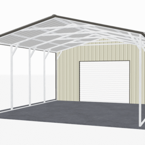 20x41 Vertical Roof Utility Carport view 2