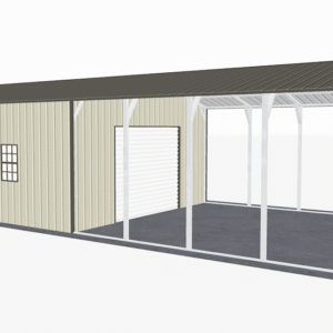 20x41 Vertical Roof Utility Carport view 1