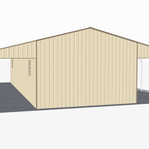 44x46 Vertical Roof Continuous Barns view 3