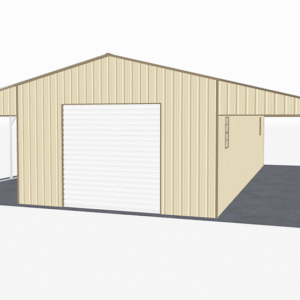 44x46 Vertical Roof Continuous Barns view 2