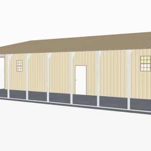 44x46 Vertical Roof Continuous Barns view 1