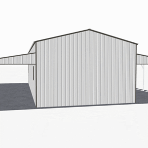 44x46 Vertical Roof Step Down Barns view 3