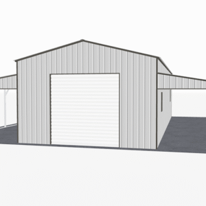 44x46 Vertical Roof Step Down Barns view 2