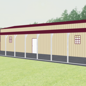 44x51 Vertical Roof Step Down Barns view 1