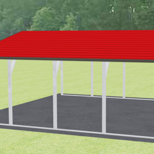 22x21 A-Frame Roof Carport view 1