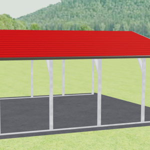 22x21 A-Frame Roof Carport view 4