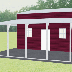 46x21 A-Frame Roof Step Down Barns view 1