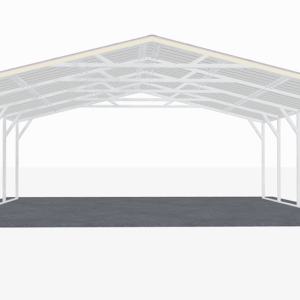 22x21 Vertical Roof Carport view 3