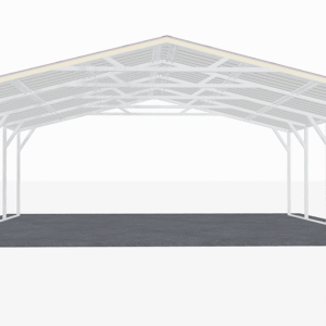 22x21 Vertical Roof Carport view 2