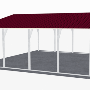 22x21 Vertical Roof Carport view 1
