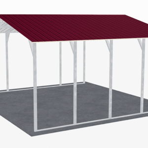 22x21 Vertical Roof Carport view 4