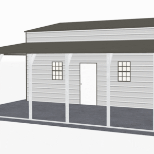 46x26 A-Frame Roof Step Down Barns view 1