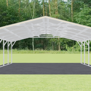 22x26 Vertical Roof Carport view 3