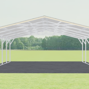 22x26 Vertical Roof Carport view 2