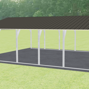 22x26 Vertical Roof Carport view 1