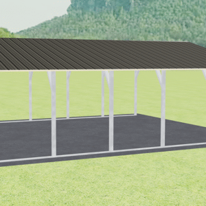 22x26 Vertical Roof Carport view 4