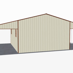 46x26 Vertical Roof Continuous Barns view 3
