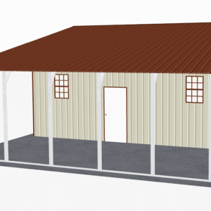 46x26 Vertical Roof Continuous Barns view 1