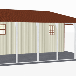 46x26 Vertical Roof Continuous Barns view 4