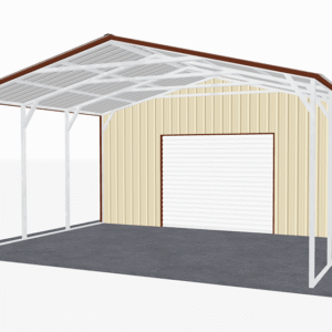 22x31 Vertical Roof Utility Carport view 1