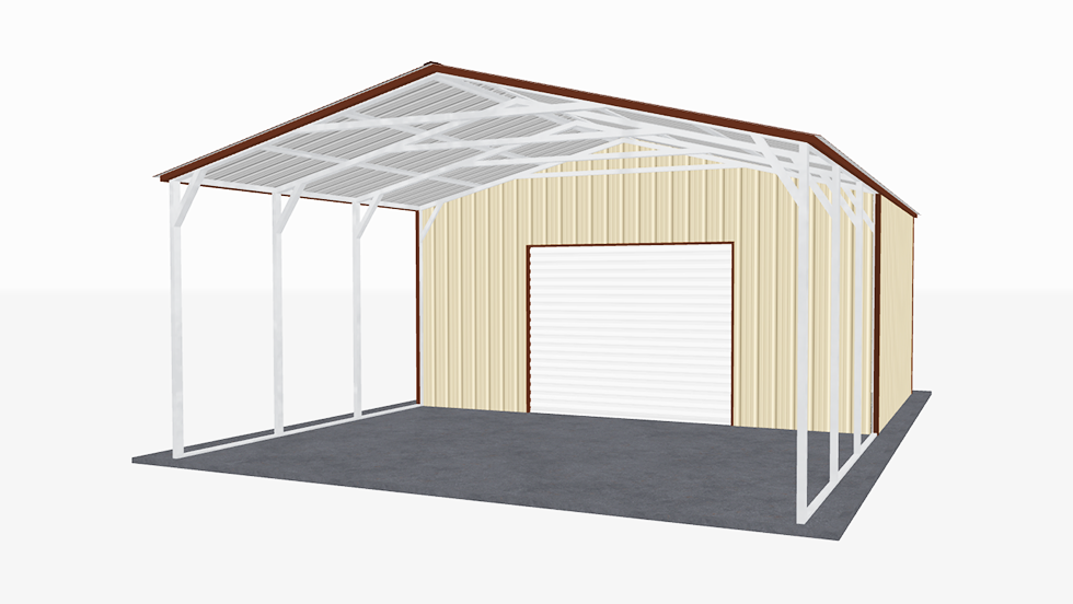 22x31 Vertical Roof Utility Carport