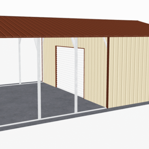 22x31 Vertical Roof Utility Carport view 4