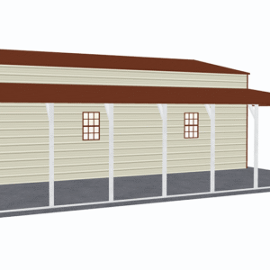 46x36 A-Frame Roof Step Down Barns view 4