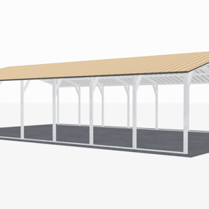 22x36 Vertical Roof Carport view 1