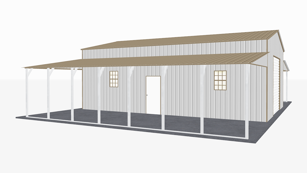 46x36 Vertical Roof Step Down Barns