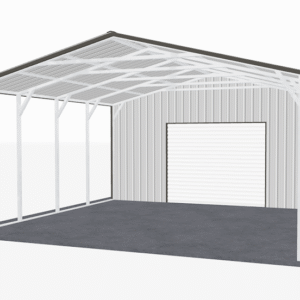 22x36 Vertical Roof Utility Carport view 1