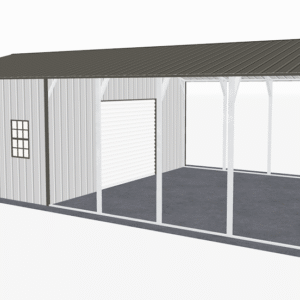22x36 Vertical Roof Utility Carport view 2