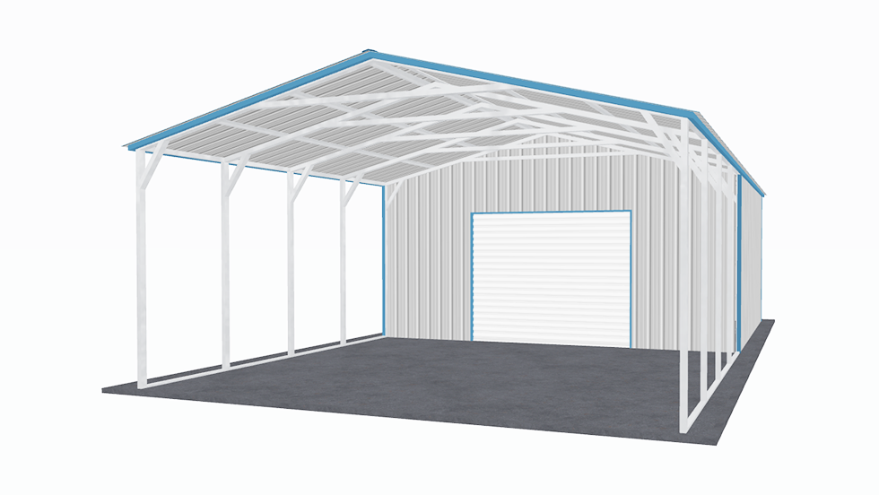 22x41 Vertical Roof Utility Carport