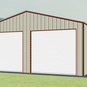 22x46 All Vertical Style Garage view 2
