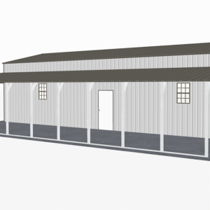 46x46 Vertical Roof Step Down Barns view 1