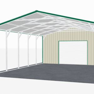 22x46 Vertical Roof Utility Carport view 1