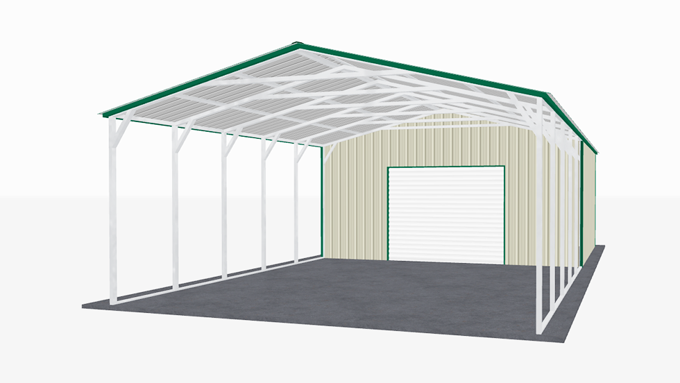 22x46 Vertical Roof Utility Carport