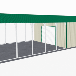 22x46 Vertical Roof Utility Carport view 4