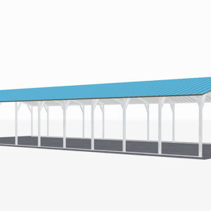 22x51 Vertical Roof Carport view 1