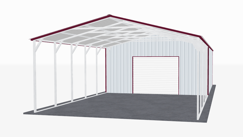 22x51 Vertical Roof Utility Carport