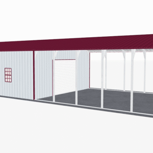 22x51 Vertical Roof Utility Carport view 2