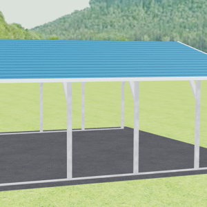 24x21 A-Frame Roof Carport view 4