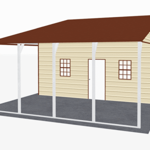 48x21 A-Frame Roof Continuous Barns view 1